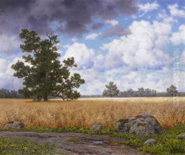 Broad Summer Landscape Oil Painting by Ivan Fedorovich Choultse