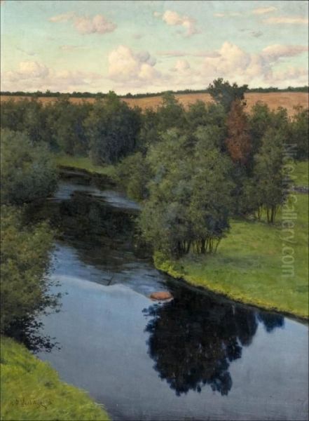 Streaming Water. Oil Painting by Ivan Fedorovich Choultse