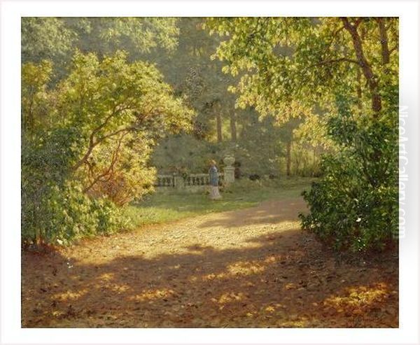 Automne, Jeune Femme Dans Un Parc Oil Painting by Ivan Fedorovich Choultse