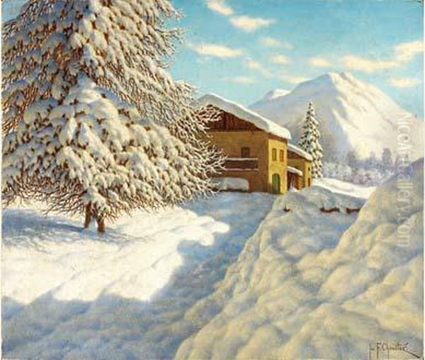 Paysage En Hiver Oil Painting by Ivan Fedorovich Choultse