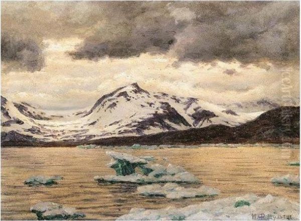 View Of Spitzbergen Oil Painting by Ivan Fedorovich Choultse