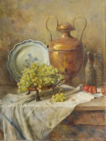 Nature Morte Aux Fruits Oil Painting by Rene Louis Chretien