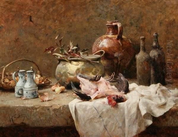 Le Poulet Oil Painting by Rene Louis Chretien