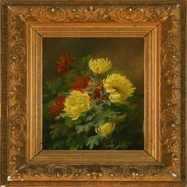 Flowering Asters Oil Painting by Anthonie, Anthonore Christensen