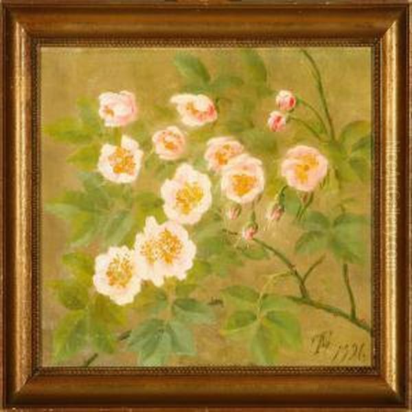 Tea Roses Oil Painting by Anthonie, Anthonore Christensen