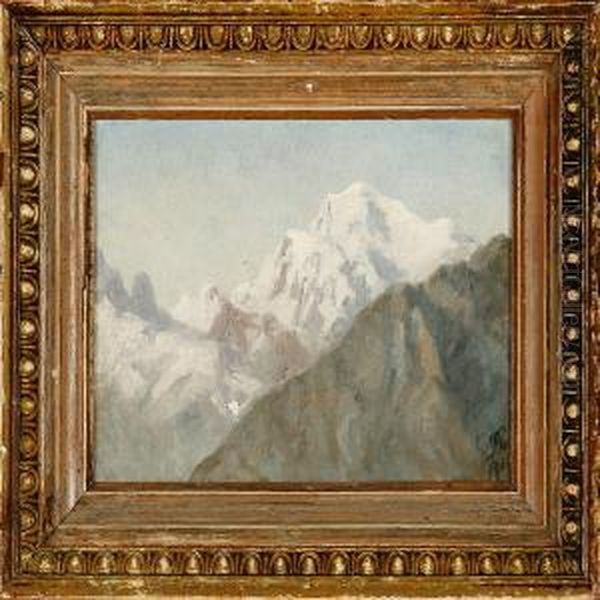 Mont Blanc Oil Painting by Anthonie, Anthonore Christensen