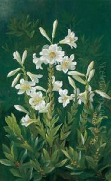 Lilien Oil Painting by Anthonie, Anthonore Christensen