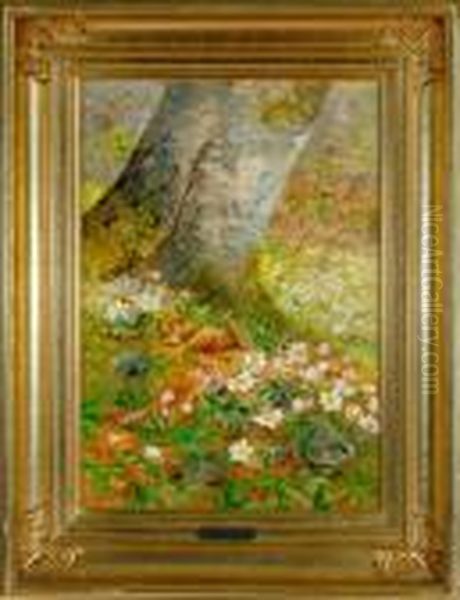 A Forest Floor Oil Painting by Anthonie, Anthonore Christensen