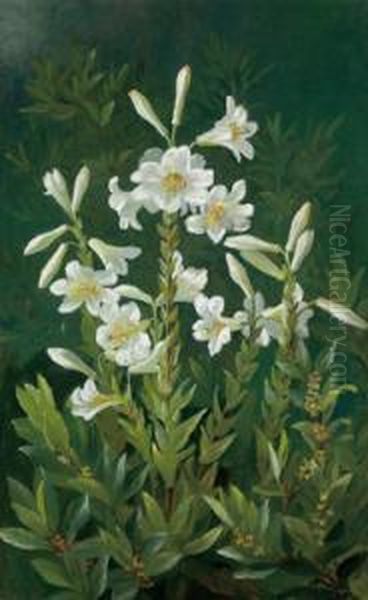 D Lillies Oil Painting by Anthonie, Anthonore Christensen