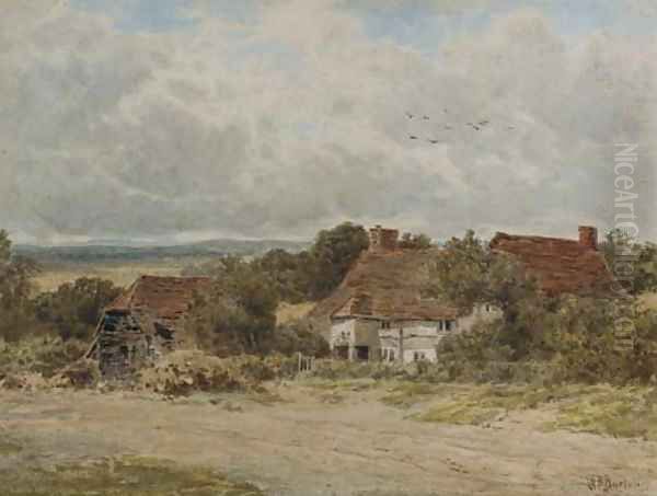 A cottage near Brook, Witley, Surrey Oil Painting by William Paton Burton