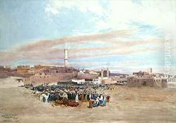 The Market Place Tanga Egypt Oil Painting by William Paton Burton