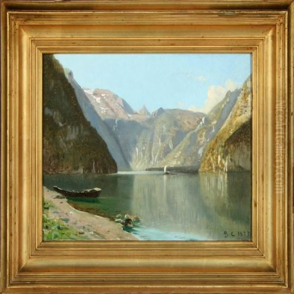 View Fromkonigsee At Bayern Oil Painting by Godfred B.W. Christensen