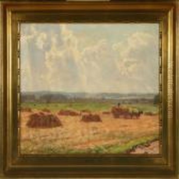 The Harvest Oil Painting by Godfred B.W. Christensen