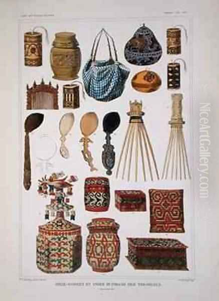 Domestic goods from Timor Oil Painting by Bruining, T.C.