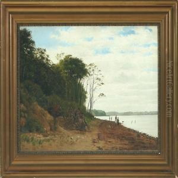 Skraent Ved Middelfart Oil Painting by Godfred B.W. Christensen