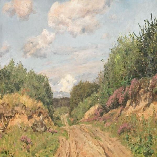 Summer At Grib Forests, Jutland Oil Painting by Godfred B.W. Christensen