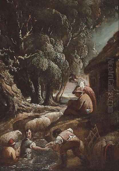 The shepherdess Oil Painting by Thomas Barker of Bath