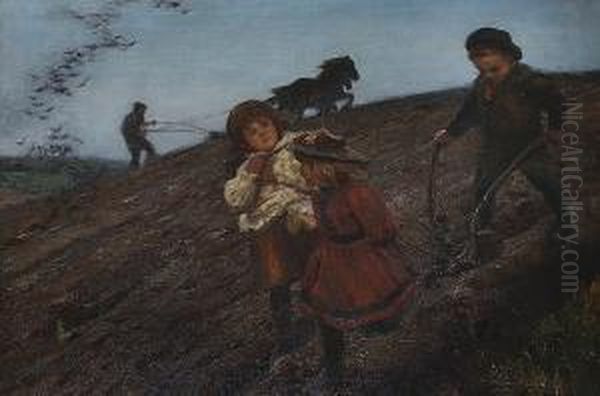 His First Furrow Oil Painting by James Elder Christie