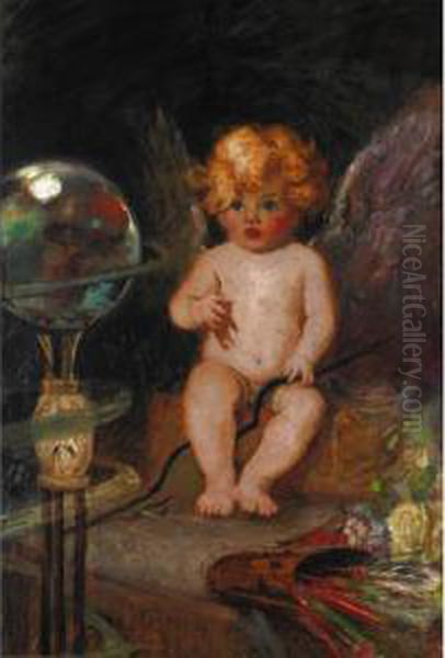 Cupid Oil Painting by James Elder Christie