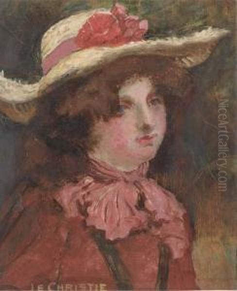 The Straw Hat Oil Painting by James Elder Christie