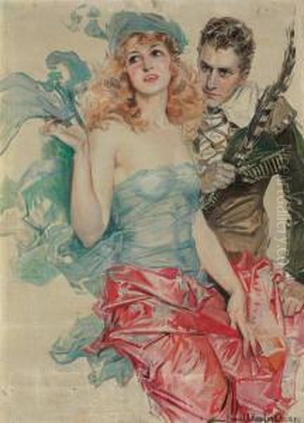 The Hero And His Lady Oil Painting by Howard Chandler Christy