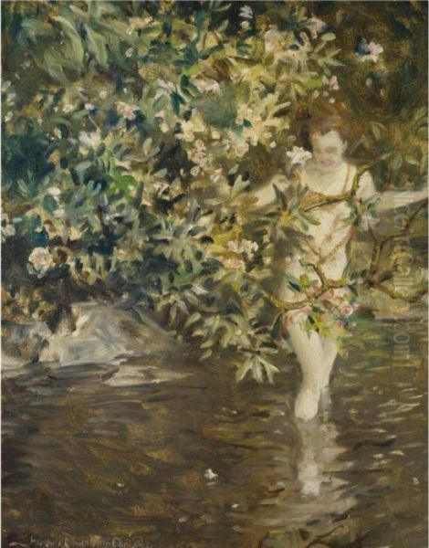 The Bather Oil Painting by Howard Chandler Christy