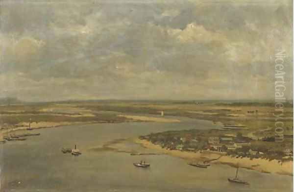 Vue du Dnieper, Kieff Oil Painting by Franz De Beul