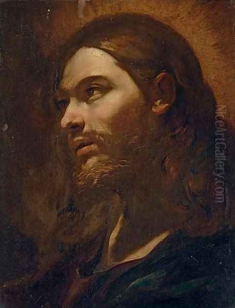 Head of Christ Oil Painting by Giovan Battista Beinaschi