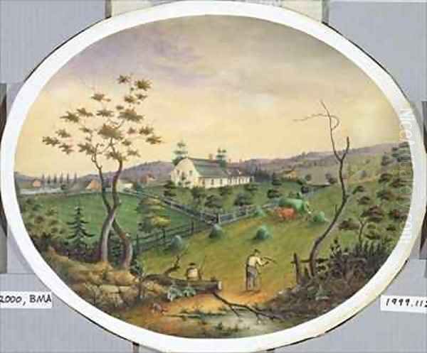 Van Brunt Homestead Oil Painting by James Ryder van Brunt