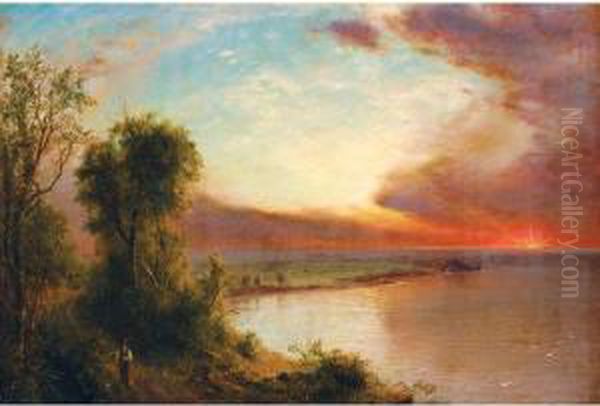 The Setting Sun Oil Painting by Frederic Edwin Church