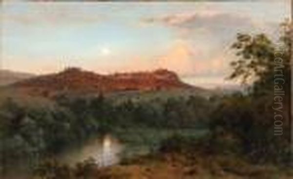 Bee Craft Mountain From Church's Farm Oil Painting by Frederic Edwin Church