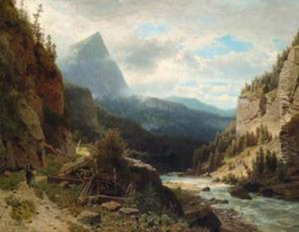 Blick Auf Die Planspitze Oil Painting by Adolf Chwala