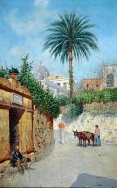 Capri Oil Painting by Giuseppe Giardiello