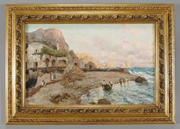 Capri Oil Painting by Giuseppe Giardiello