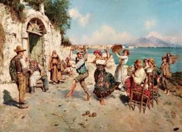 La Tarantella Oil Painting by Giuseppe Giardiello