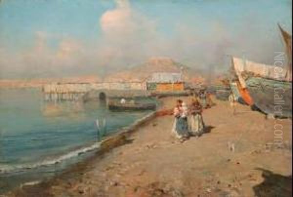 Nel Golfo Di Napoli Oil Painting by Giuseppe Giardiello