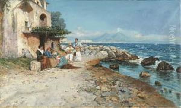 Napoli, Serenata Nel Golfo Oil Painting by Giuseppe Giardiello