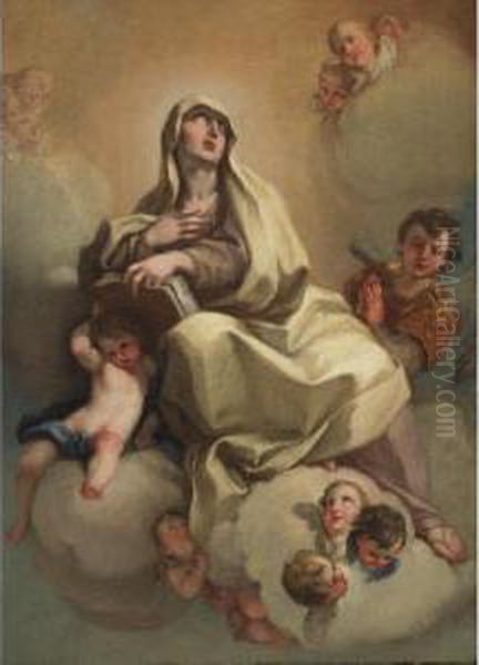 Madonna Oil Painting by Giambettino, Giov. Cignaroli B