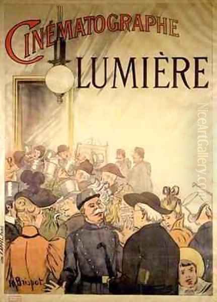 Poster advertising the 'Cinematographe Lumiere' Oil Painting by H. Brispot