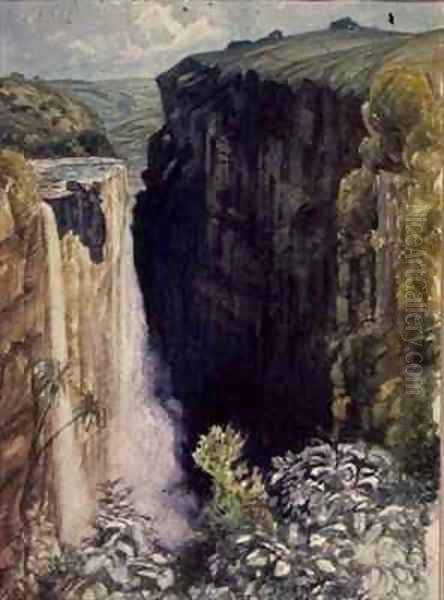 Maqua Falls, Pondoland Oil Painting by Rev. John Wilfrid Royds Brocklebank