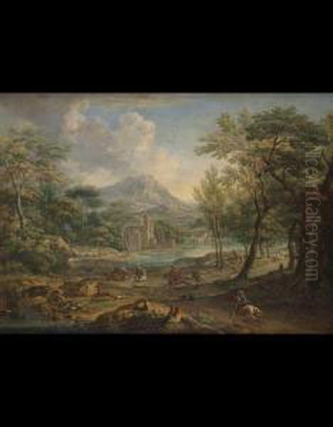 Paesaggio Oil Painting by Gianbattista Cimaroli