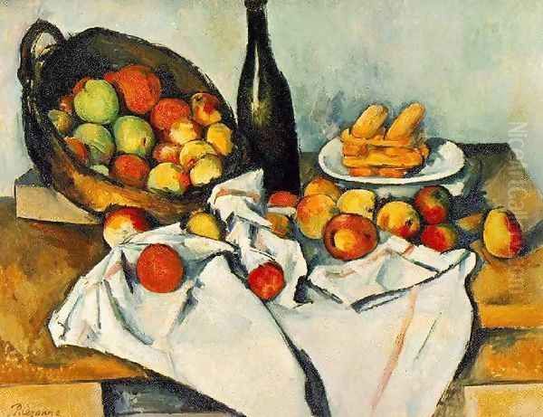 Still Life with Basket of Apples Oil Painting by Paul Cezanne