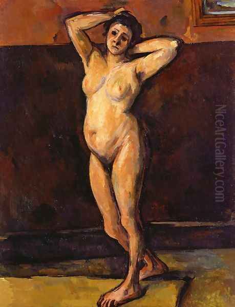 Nude Woman Standing Oil Painting by Paul Cezanne