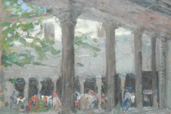 Chiostro Oil Painting by Guido Cinotti