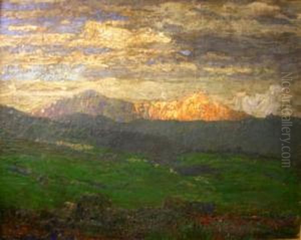 Paesaggio Montano. Le Grigne Da Caglio Oil Painting by Guido Cinotti