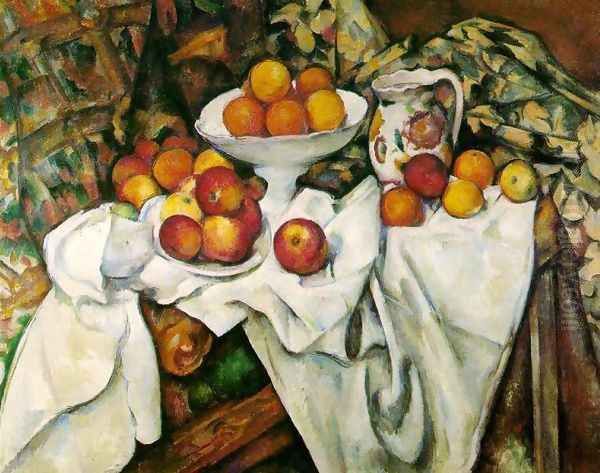 Apples And Oranges Oil Painting by Paul Cezanne