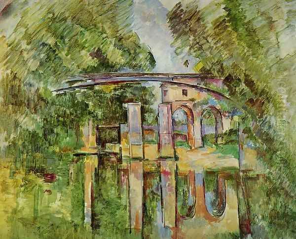 Aqueduct And Lock Oil Painting by Paul Cezanne