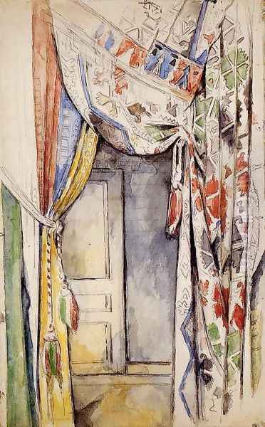 Curtains Oil Painting by Paul Cezanne