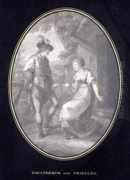 Adelaide & Galtherus And Griselda Oil Painting by Giovanni Batista Cipriani