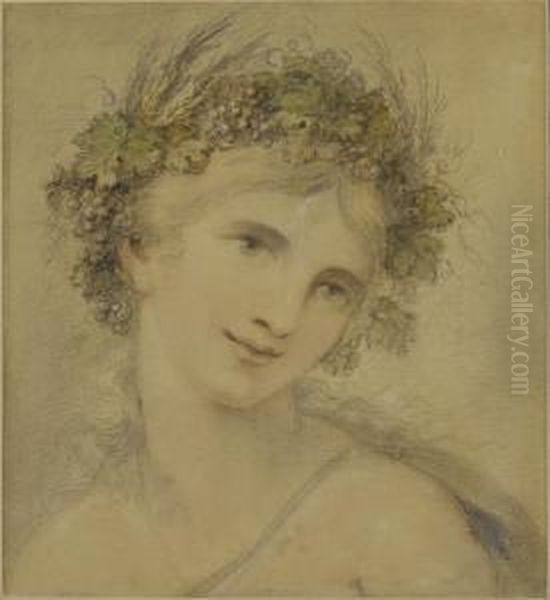 Euphrosyne Portant Une Couronne De Fleurs by Giovanni Batista Cipriani